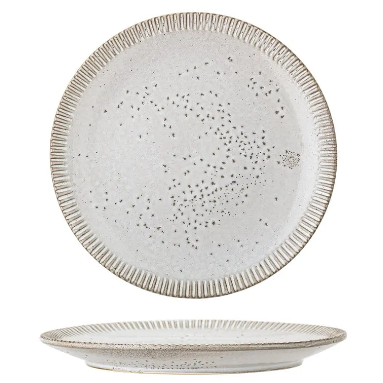 Thea bord grijs - set van 6 stuks Ø27 cm