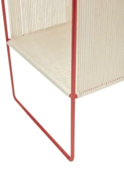 Tijdschrifthouder - naturel/rood