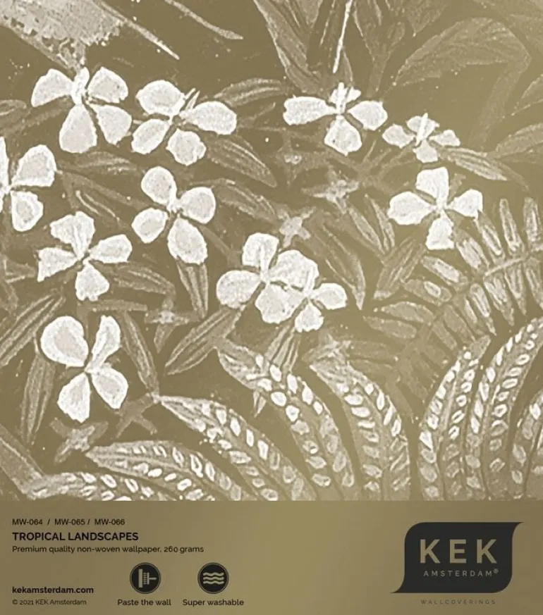 Tropical landscapes goud behang MW-065 - 300x280cm