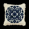 Ursa kussen off white/blauw inclusief vulling - 2590
