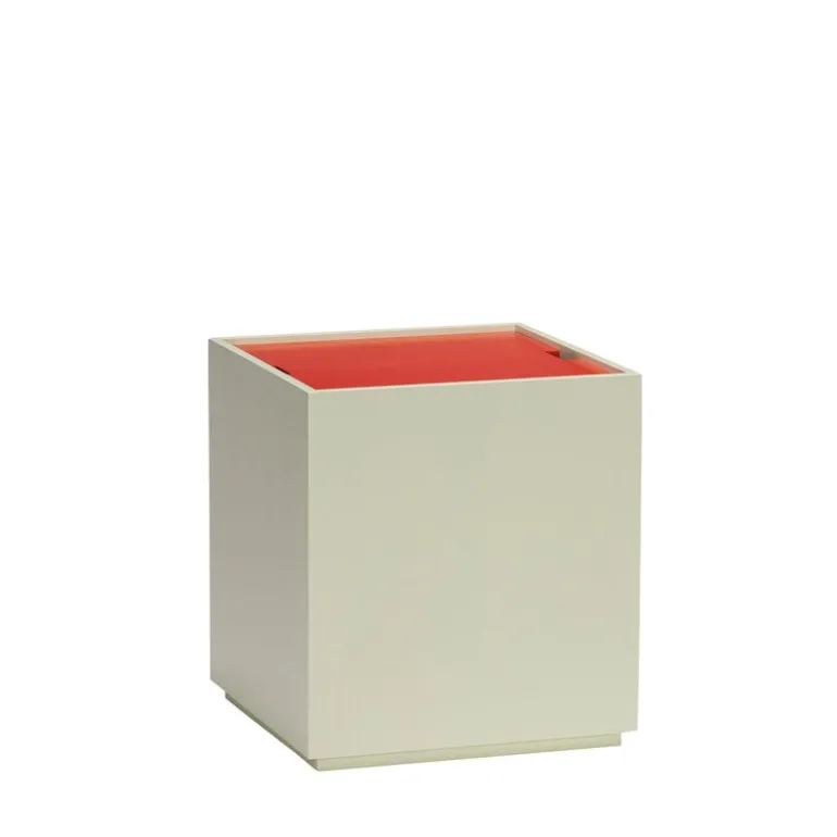 Vault bijzettafel/opberg box lichtgroen/rood - 021910