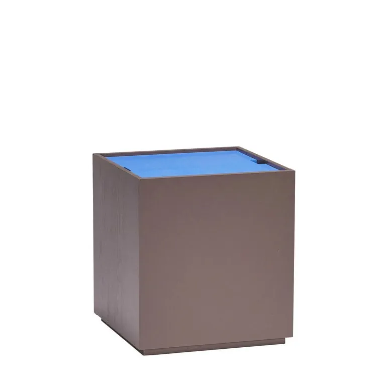 Vault bijzettafel/opberg box blauw/bruin - 021912