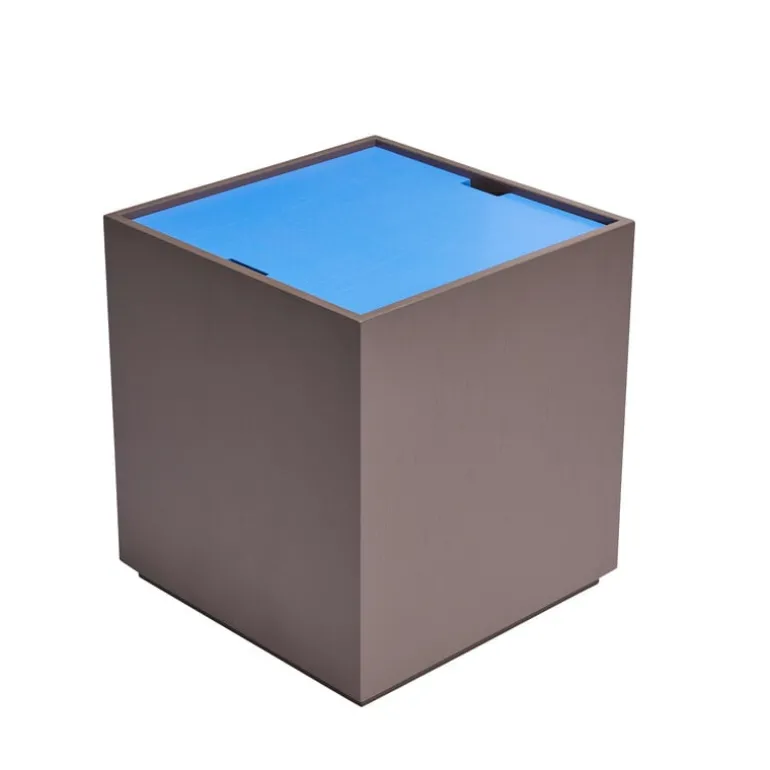 Vault bijzettafel/opberg box blauw/bruin - 021912