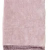 Velvet plaid met franjes - lichtpaars