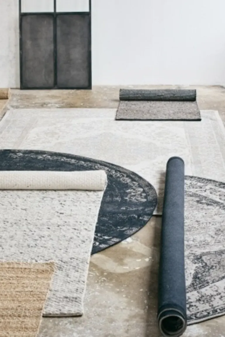 Venus rond vloerkleed grijs - diameter 240cm