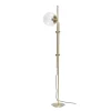 Vloerlamp metaal/glas - messing
