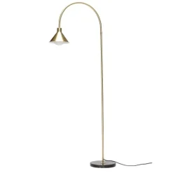 Vloerlamp metaal/marmer - messing