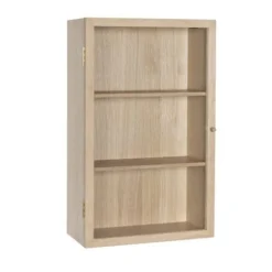 Wandkast glas/eiken fineer - naturel