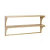 Wandmeubel eikenhout met 2 planken