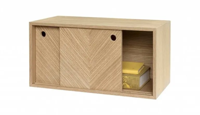 Wandmeubel eikenhout met deuren