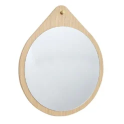 Wandspiegel rond eikenhout - naturel