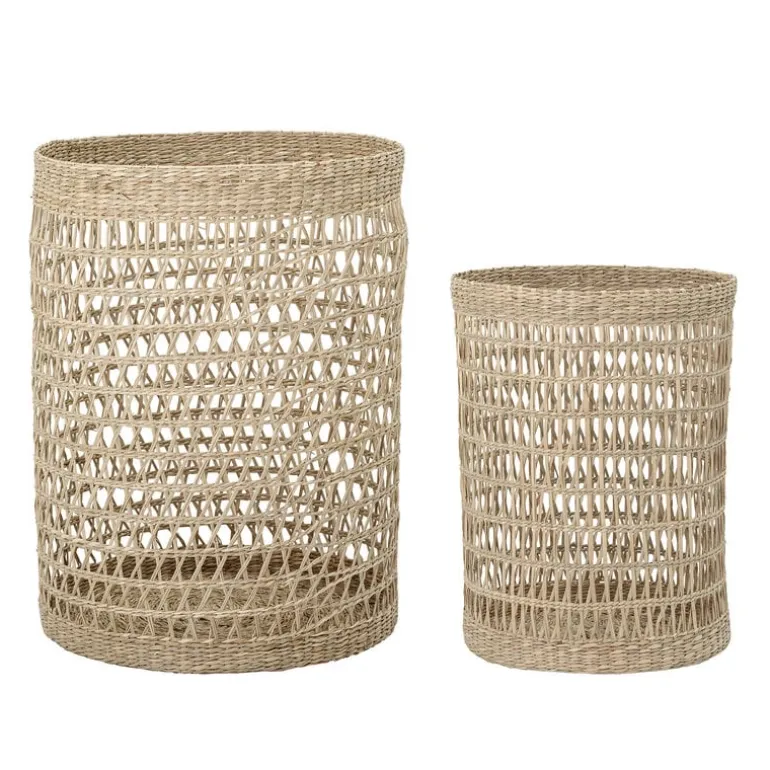 (was)manden met deksel - set van 2 stuks