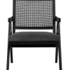 Wickerwork stoel - zwart /grijs